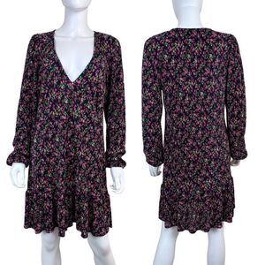ASOS Women Size 8 Tall Plisse Tea Pep Ditsy Floral Ruffle Pleated NEW Mini Dress